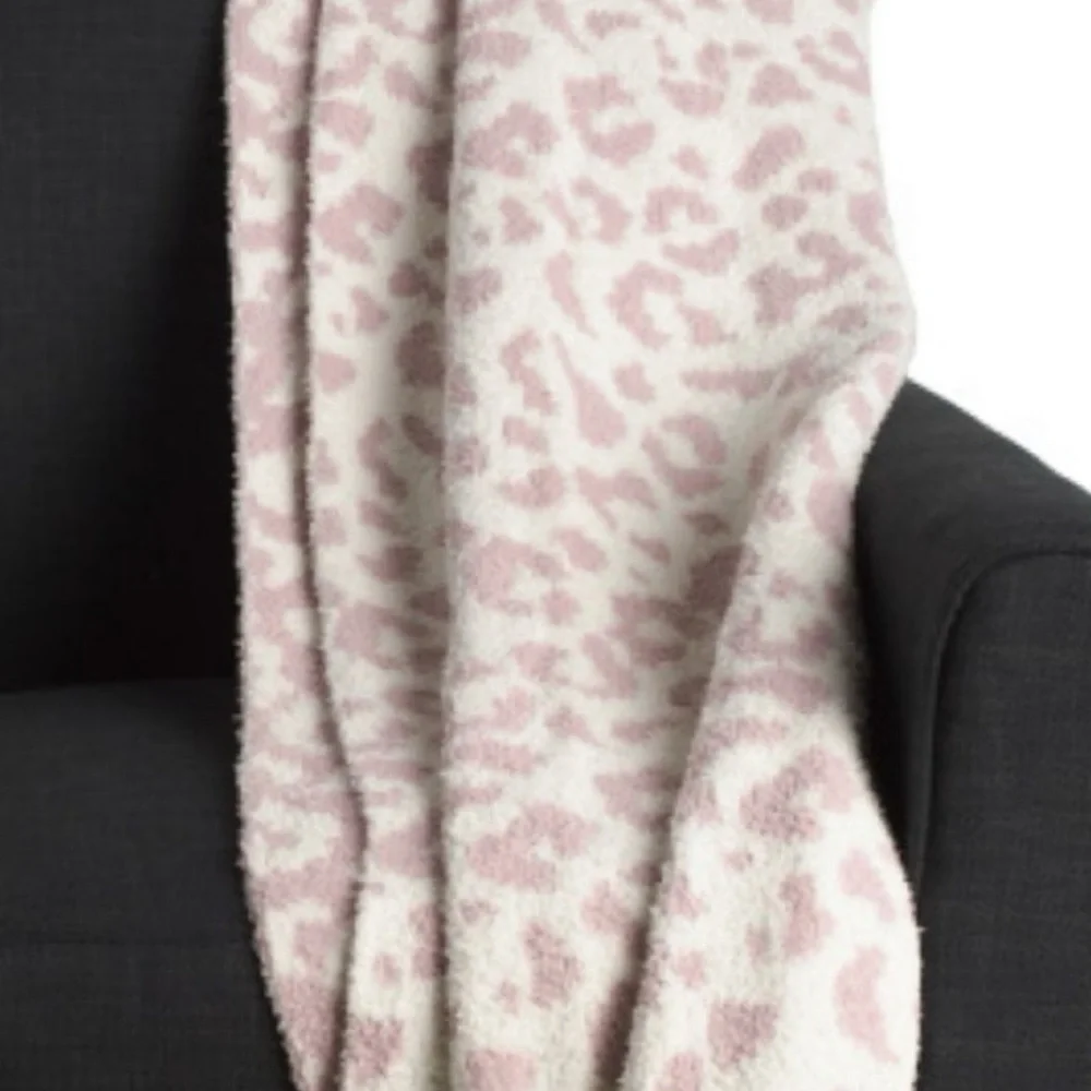 Pink Leopard Blanket Throw